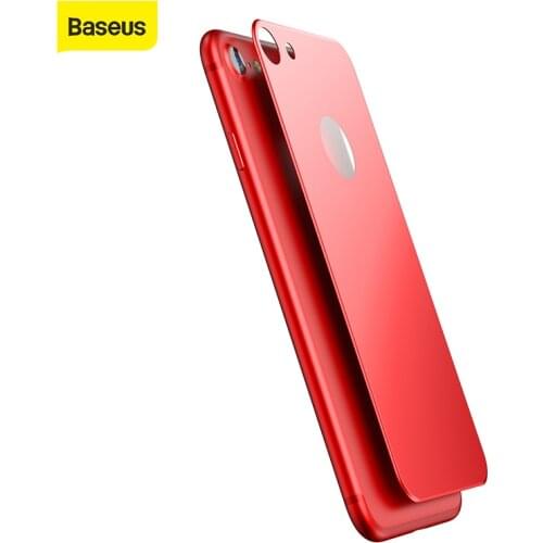 Baseus back Film Glass protector ultra thin 0.3mm Silk-screen For iPhone 7 / 7 Plus Frosted Back Tempered Glass For Mobile Phone