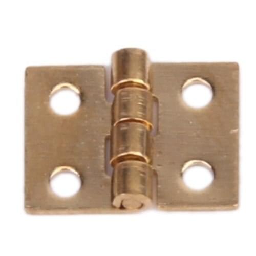 12pcs 1/12 Dollhouse Miniature Furniture Cabinet CMHIet Mini Hinges - Golden Drop shipping
