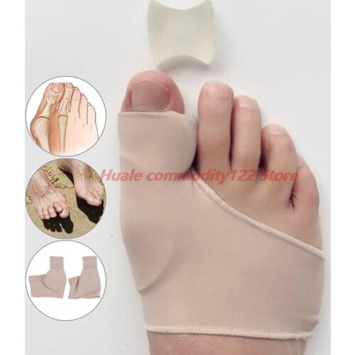 2Pcs Hallux valgus straightener fabric gel toe bunion corrector pad protector