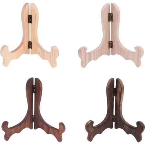 4Pcs Plate Tea Cake Display Stand Tea Biscuit Dish Easel Rack Desktop Display Holder for Plate Cookbooks Tea Cake Home Shop