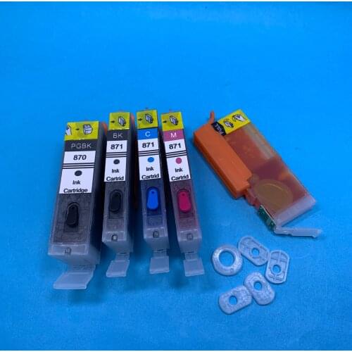 YOTAT 5pcs Full Refillable ink cartridge PGI-870 CLI-871 for Canon PIXMA MG7780 MG6880 MG5780 TS9080 TS8080 TS6080 TS5080