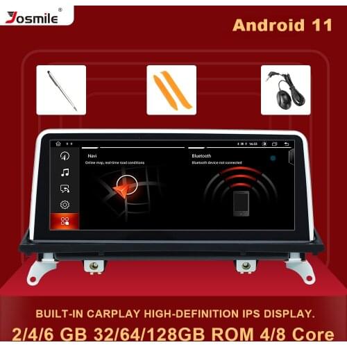 6GB 128GB Android 11 Car Radio Multimedia Player For BMW X5 E70 X6 E71 2007-2013 Original CCC CIC GPS Navigation Screen Stereo