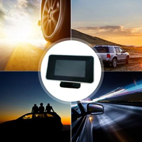 12V/24V General Car LCD Digital Gauge Voltage Pressure Voltmeter Water Temperature Meter Buzzer Alarm Design