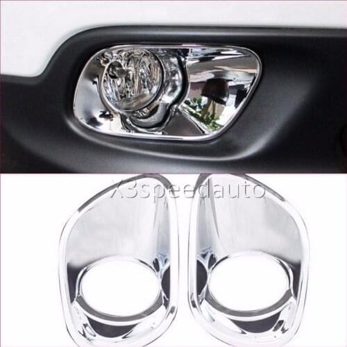 For 2011-15 Jeep Patriot EU MODEL Front Fog Light Fog Lamp Cover Trim 2pcs Chrome Car-styling