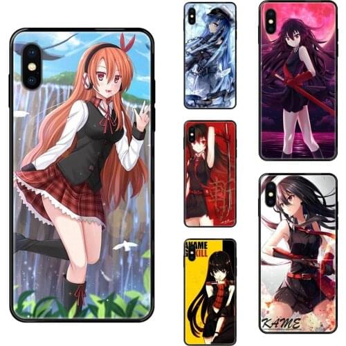 For Huawei Honor Play V10 View Mate 10 20 20X 30 Lite Pro Y3 Y5 Y9 Nova 3 3i Pro Akame Ga Kill Anime Youth Black Soft Painted