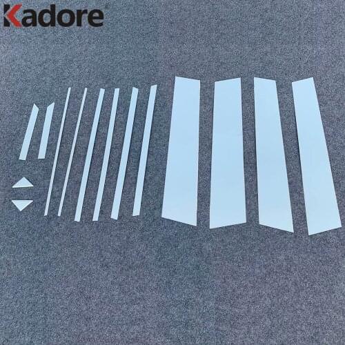 For Toyota RAV4 RAV 4 2019 2020 2021 Stainless Steel Window Center Pillars Cover Trim Frame Trims Car Styling Accessories