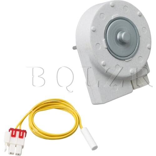 BQLZR Evaporator Fan Motor & Freezer Defrost Sensor for Fridge Replacement