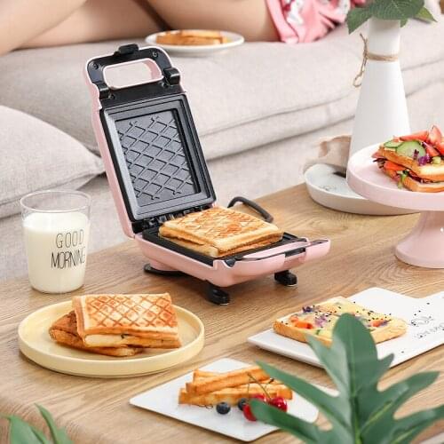 Double-sided Heating Waffle Maker DIY Sandwich Machine Breakfast Crepe Maker 220V 600W