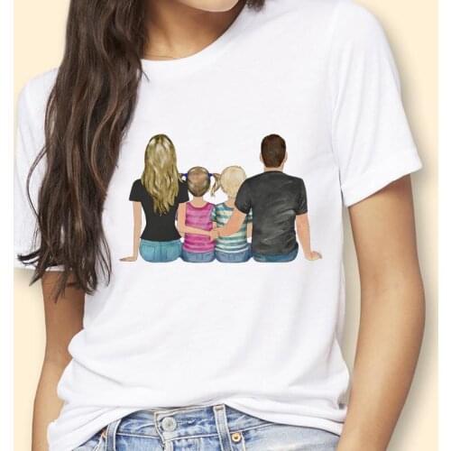 Women Love Sweet Family Mother Mom Mama Trend Fashion Graphic Tshirt T-Shirt Lady Cartoon Female Tops Tees Print Clothes