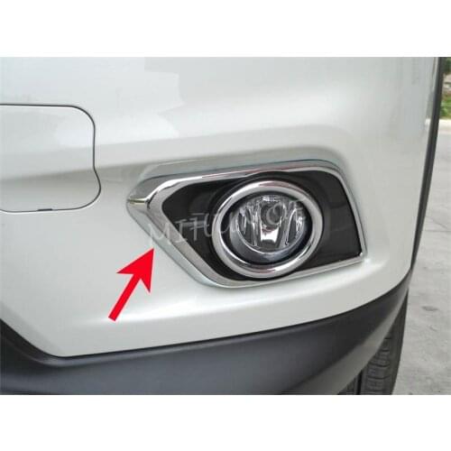 Chrome Front Fog Light Lamp Cover Trims FOR Nissan X-Trail Rogue T32 2014 2015 2016 Chromium Styling Foglight Accessories