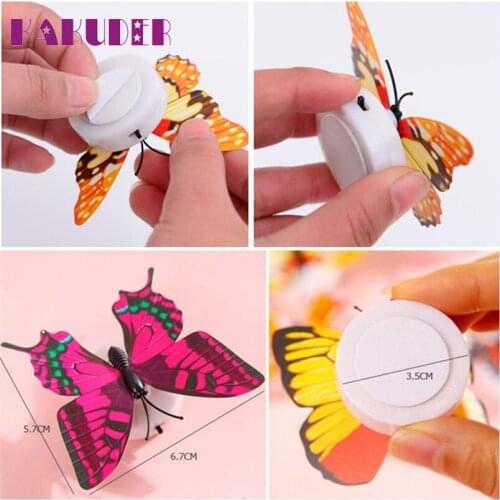 Kakuder 10 Pcs Wall Stickers Butterfly LED Lights Wall Stickers 3D House Decoration*25 Gift Drop