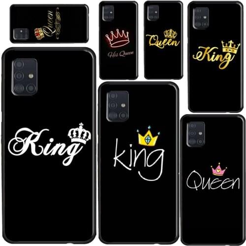 King Queen Crown Phone Case For Samsung A72 A52 A42 A32 A12 A10 A20S A30 A50 A70 A20e A21S A11 A41 A51 A71