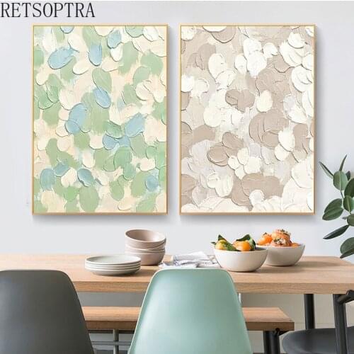 Classic Simple Design Green Gray Color Abstract Pictures Brush Wall Art Prints on Canvas Painting Home Decor Poster Room
