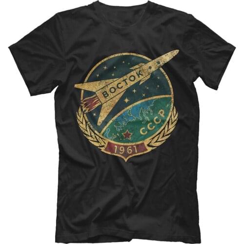 USSR Space Program Russia CCCP Space East Rocket T-Shirt. Summer Cotton Short Sleeve O-Neck Mens T Shirt New S-3XL