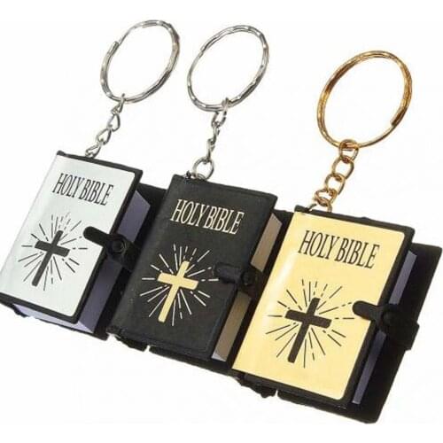 Mini biblical Keychain jewelry pendant excerpt biblical chapter English religious jewelry gift bag Pendant