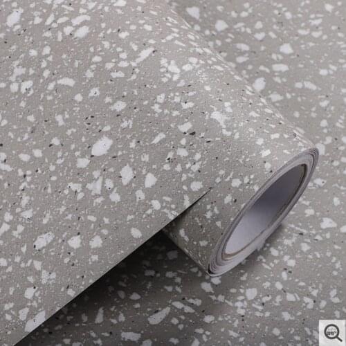 Marble Terrazzo Film Wallpaper Self Adhesive Waterproof Wall Stickers for Bathroom Kitchen Furniture Renovation Room Decor Paper