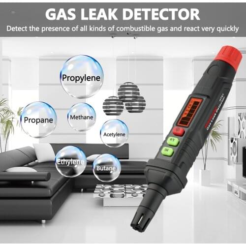 Portable Gas Detector Combustible Leakage Detecting Audible Alarmn Methane Propane Gas Leakage Detection Home Safety Detector