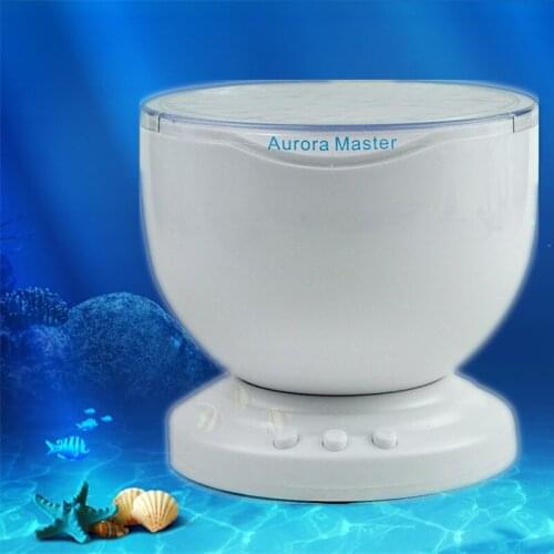 Order Ocean Wave Projector Rotating Night Light Music Player TF Card Function Colorful Art Light Lamp with Built-in Music Player