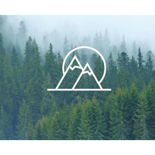 Simple Pattern High Mountains Wall Decal Laptop Cellphone Telephone Switch Wallpapers Window Decals Vinyl Sticker Mural S-356