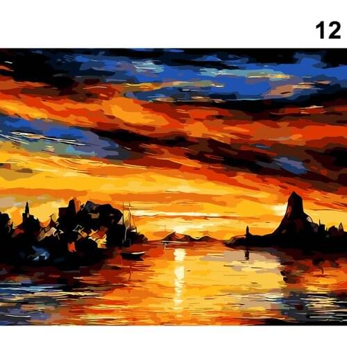 Painting By Numbers Scenery DIY Oil Coloring By Numbers Street Landscape Canvas Paint Art Pictures Home Decor CLH@8