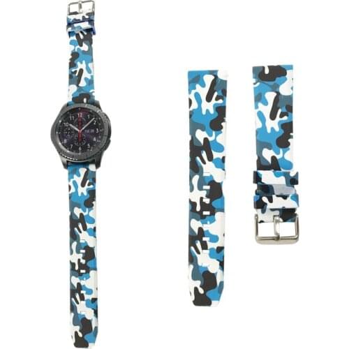 For Samsung Gear S3 Classic / Frontier Watch Band Colorful Silicone Sport Camouflage Style Breathable Strap For Galaxy 46mm
