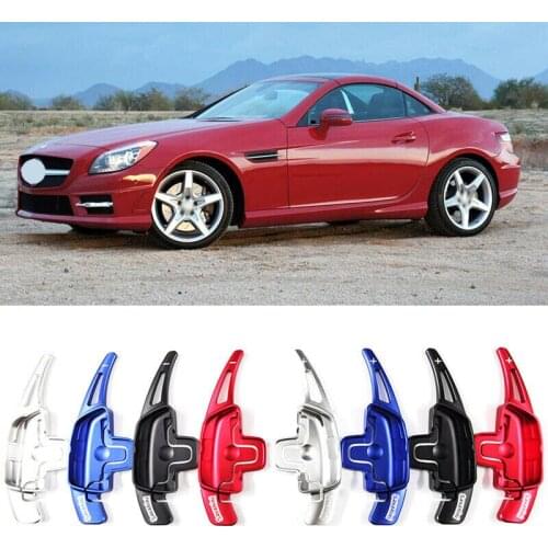 Savanini Alloy Add-On Steering Wheel DSG Paddle Shifters Extension For Mercedes Benz SLK200 SLK250 SLK350 2011-2015