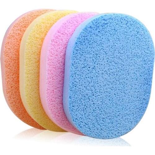 4pcs/Pack Color Random Sponge Face Pad for Washing Cleansing Pad Face Care Sponge Puff Cleaner