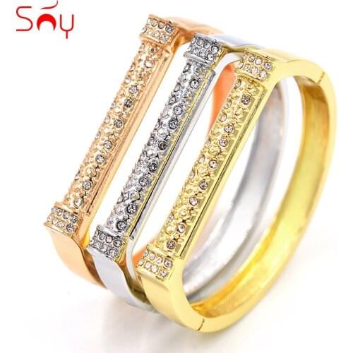 Sunny Jewelry Bridal Wedding Unique Jewelry Cuff Bracelets Bangles For Women Birthday Gift Cubic Zirconia Star For Party Daily