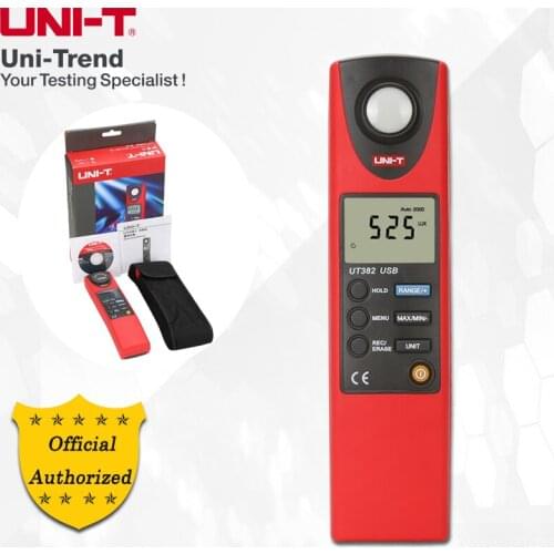 UNI-T UT381/UT382 Illuminometer; Industrial/Home Professional Luminance Meter, Lux Meters; Illuminance Measurement/Data Logging