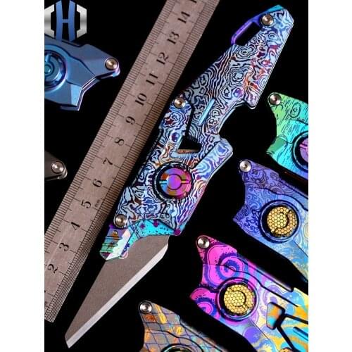 FS Utility Knife E03 Titanium Alloy Folding TC4 Paper Cutter Open Letter Knife Wallpaper Knife Open Box Heavy Duty Utility Knife
