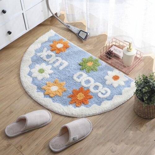 Modern minimalist creative pastoral fresh door non-slip door mat absorbent toilet carpet home bedroom bathroom mat LX123005