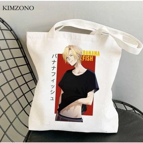 Banana Fish shopping bag jute bag bolso shopper cotton eco reusable bag reusable bolsas reutilizables ecobag cabas