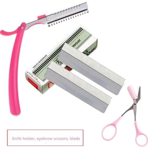 1pcs Makeup Eyebrow Trimmer Scissors With Comb Hair Removal Shears Comb Grooming Cosmetic Eyebrow trimming Tools