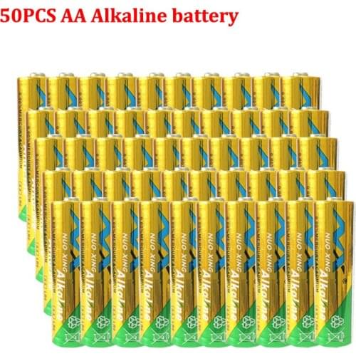 50Pcs NX 1.5V AA Alkaline Battery LR6 For Electric toothbrush Toy Flashlight Mouse clock Dry Primary Battery