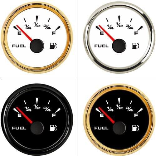 52MM Gauge with 7 color backlight Fuel Level Gauge 0-190ohm 240-33ohm Digital Boat Fuel Gauge for Auto yacht 9-32V Fuel Tank