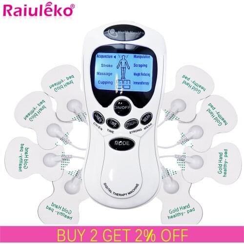 8 Models Electric Herald TENS Muscle Stimulator EMS Body Massage Acupuncture Meridian Digital Therapy Machine Electrostimulator
