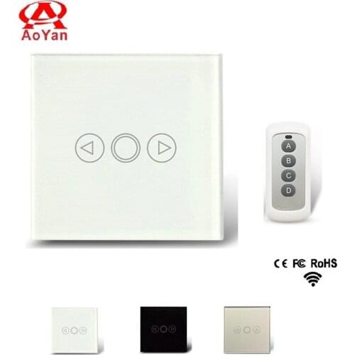 Aoyan EU Standard Remote Switch, Crystal Glass Switch Panel ,Dimmer Switch for Dimmable AC 110V-250V , Smart Light Switch