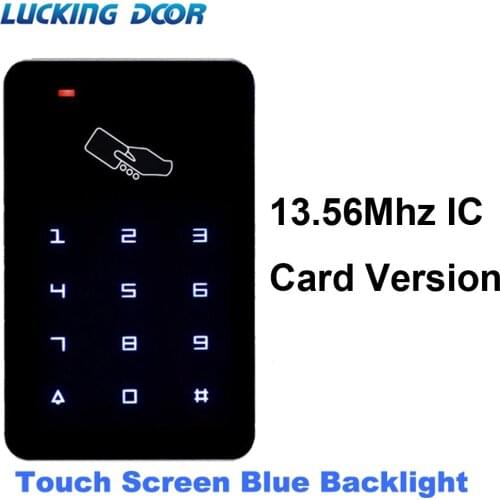 Standalone Access Controller 13.56Mhz IC Access Control Keypad digital panel Touch Screen Backlight Card Reader Door Lock System