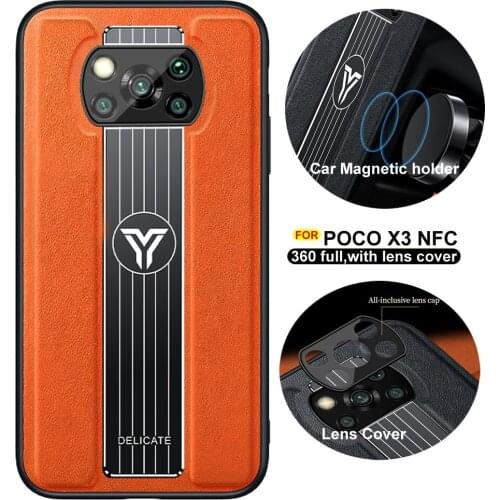 For Xiaomi POCO X3 NFC case PocoX3NFC Soft bumper Car magnetic Hard Cover Phone case for pocophone poco x3 nfc 360 full cover