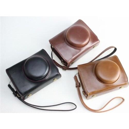 PU Leather Camera case Bag For FUjifilm XF10 FUJI X-F10 Camera Cover With Strap Black Coffee Brown