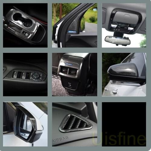 Carbon fiber decoration modification After the gear box air outlet lifting panel For Chevrolet Equinox 2017 2018 2019
