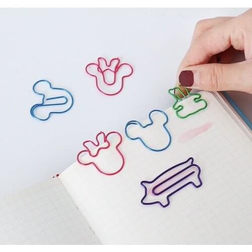 Cute Animal Modeling Bright Color Paper Clip Metal Pin Binding Tool Decorative Bookmark Paper Clip Paper Clipes Klips Paperclip