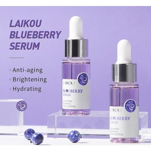 Blueberry Brighting Skin Face Essence Serum Anti Wrinkle Face Serum Shrink Pores Anti-Aging Moisturizing Brightening Face Care
