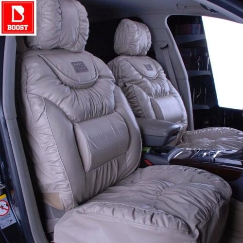 BOOST Set B101 Car Seat Cover Universal Fit Most Vehicles Two Rows Of Seats 10Pcs Seat Covers Good Leather