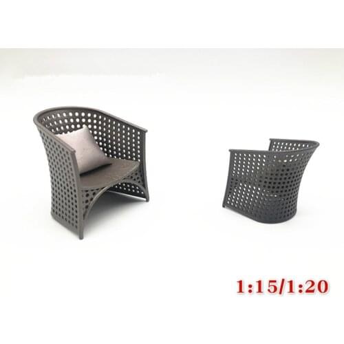1:15 1:20 Scale DIY Model Miniature Outdoor Leisure Chair Model Dollhouse Model Desk Model Toy