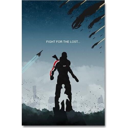 Mass Effect 2 3 4 Game Silk Cloth Poster Art Bedroom Decoration