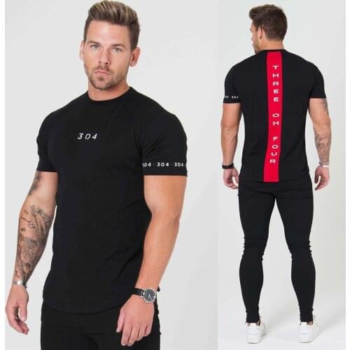 HETUAF brand quality Summer New Mens Gyms T shirt athlete Fitness Bodybuilding Fashion Male Short Cotton Clothing Brand Tee Tops
