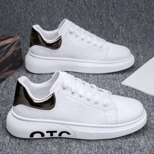 2021spring And Autumn New Solid Color Round Head Thick Bottom Low Top Casual Cake Small White Fashion Shoes Sneakers Men