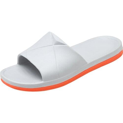 The new summer anti slip one word flop home beach shoes mens and womens slippers
