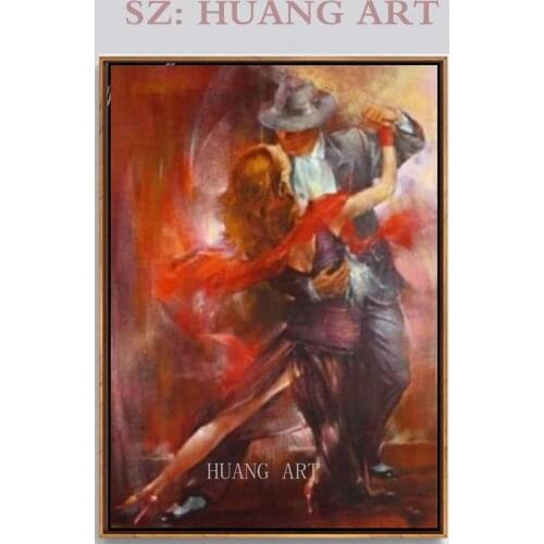 Couples characters hand-painted impressionist paintings of the Spanish dance art new classical decorative home sitting room entr
